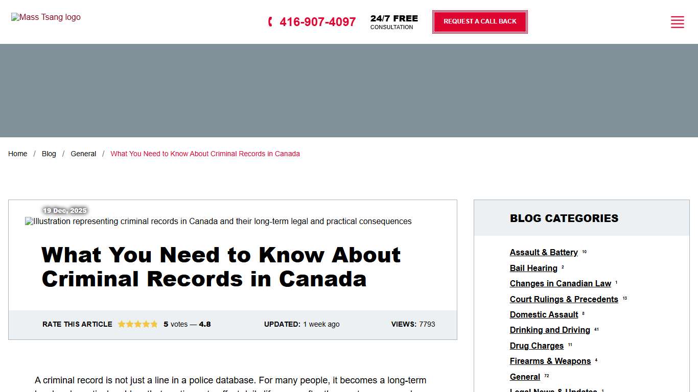 Criminal Records in Canada: How They Work, Lasting Consequences & Bail Risks | MASS TSANG