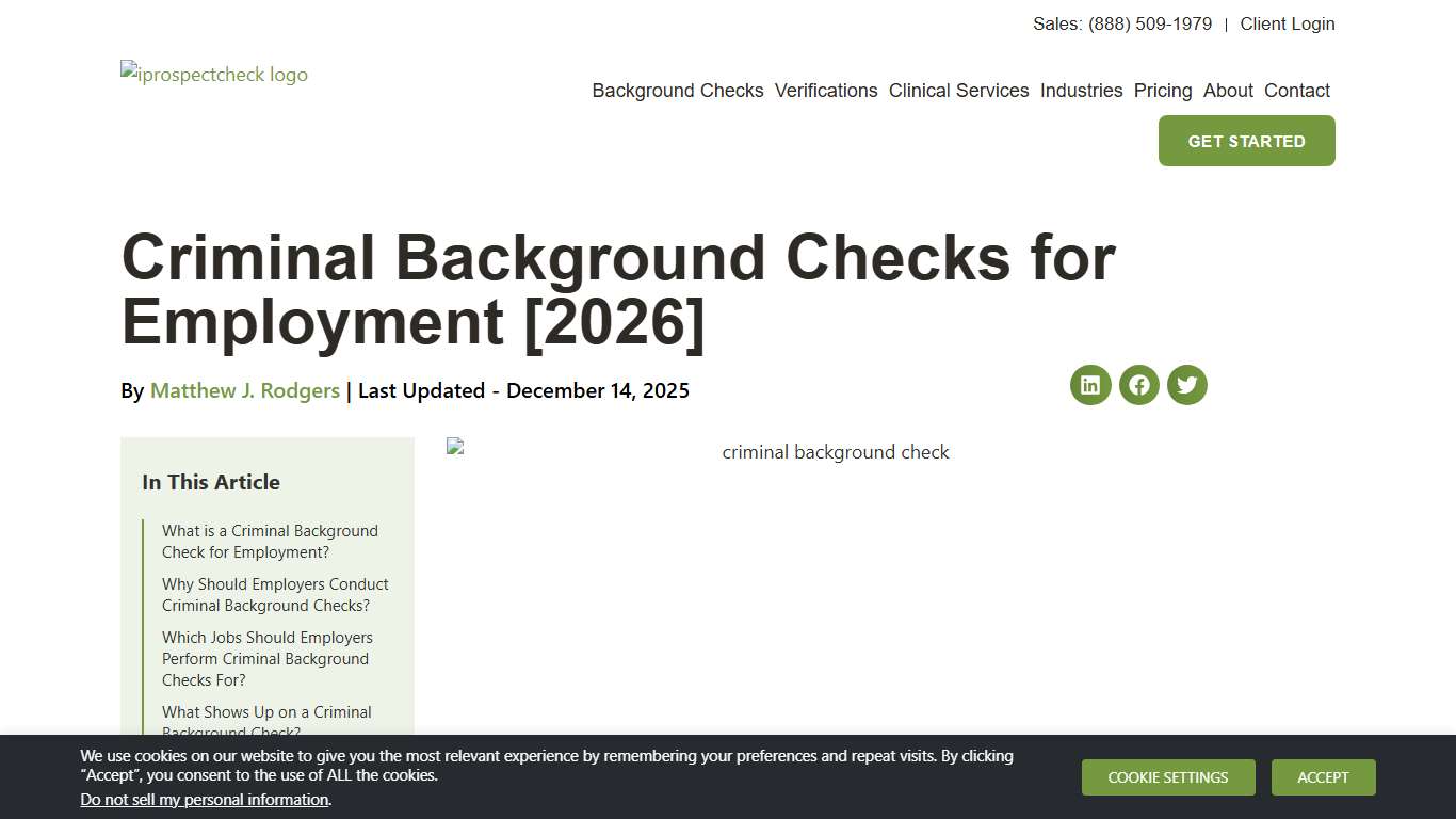 Criminal Background Checks for Employment [2026]